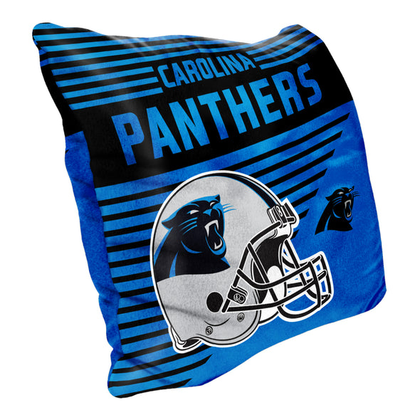 Northwest Carolina Panthers NFL Velvet Pillow 16" x 16" , Stripes