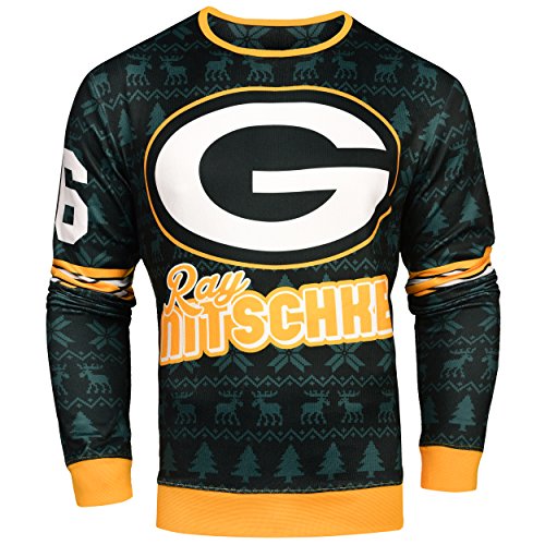 NFL Men's Green Bay Packers Ray Nitschke #66 Retired Player Ugly Sweater