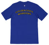 FISLL NBA Men's Golden State Warriors Team Color, Name and Logo Premium T-Shirt