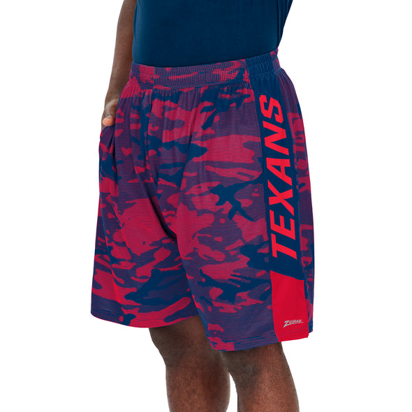 Zubaz Men's NFL Houston Texans Lightweight Shorts with Camo Lines