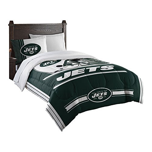 Northwest NFL New York Jets Safety FULL/QUEEN Comforter and Shams