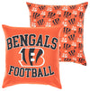 FOCO NFL Cincinnati Bengals 2 Pack Couch Throw Pillow Covers, 18 x 18