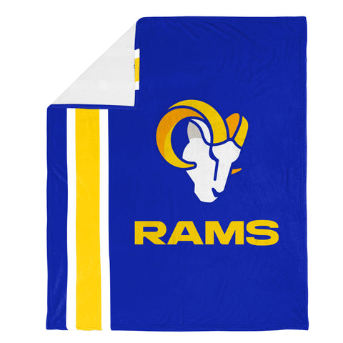 FOCO NFL Los Angeles Rams Plush Soft Micro Raschel Throw Blanket, 50 x 60