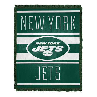 Northwest NFL New York Jets Nose Tackle Woven Jacquard Throw Blanket