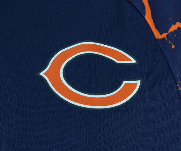 Zubaz NFL Men's Chicago Bears  Full Zip Hoodie with Lava Sleeves