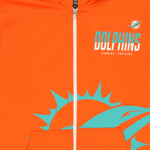 Outerstuff NFL Men's Miami Dolphins Drill Performance Full Zip Hoodie