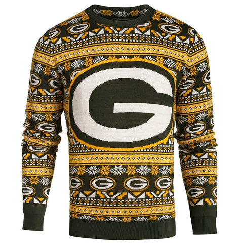 Forever Collectibles NFL Men's Green Bay Packers Aztec Print Ugly Sweater