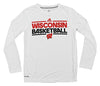 Adidas NCAA Youth Wisconsin Badgers Climalite Basketball Long Sleeve Tee