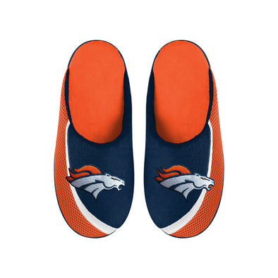 FOCO NFL Men's NFL Denver Broncos 2022 Big Logo Color Edge Slippers