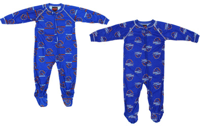 NCAA Infant Boise State Broncos Raglan Zip-up Coverall Sleeper, 2 Logo Options