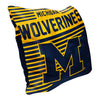 Northwest Michigan Wolverines NCAA Velvet Pillow 16" x 16" , Stripes