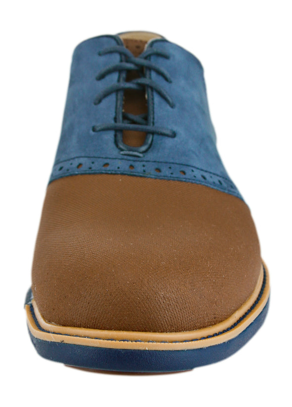 Cole Haan Men's Great Jones Saddle II Shoes, Sequoia-India Ink Suede