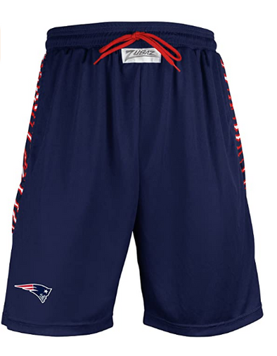 Zubaz NFL Men's New England Patriots Team Logo Active Zebra Shorts