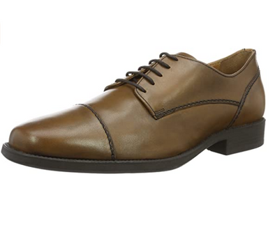 Geox Men's U Federico A Oxford Dress Shoe, Dark Cognac