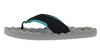 Sporto Women's Beach Comfort Flip Flops Sandals - Black and Gray