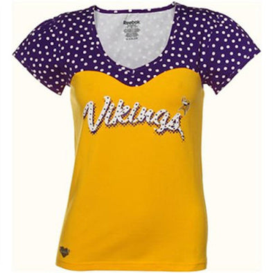 Reebok NFL Women's Minnesota Vikings Sweetheart Shirt Top