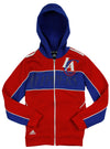 Adidas NBA Youth Los Angeles Clippers 3 Stripe Full Zip Hoodie - Red
