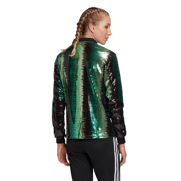 Adidas Women's Sequin Football Jersey, Multicolor / Mist Jade