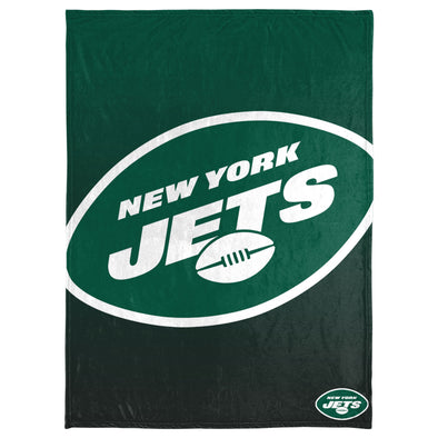 FOCO NFL New York Jets Gradient Micro Raschel Throw Blanket, 50 x 60