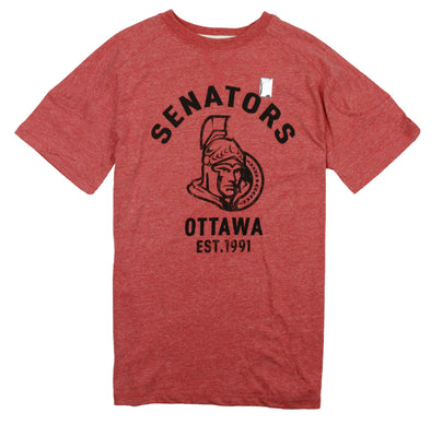 NHL Youth / Little Kids Ottawa Senators Short Sleeve Vintage Graphic T-Shirt, Brick Red