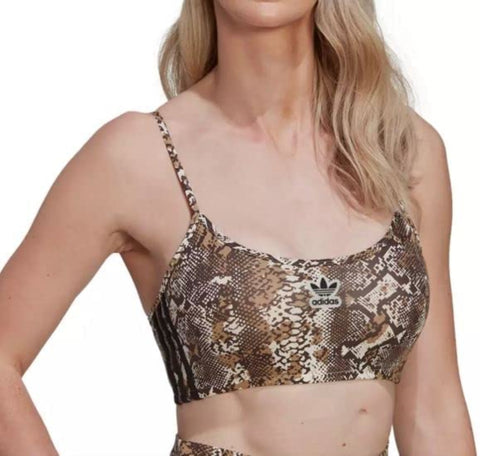 Adidas Women's Snakeskin Bra Top, Wonder White
