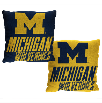 Northwest NCAA Michigan Wolverines Double Sided Jacquard Accent Throw Pillow
