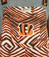 Zubaz NFL Men's Cincinnati Bengals Zebra Printed Team Bib Overalls