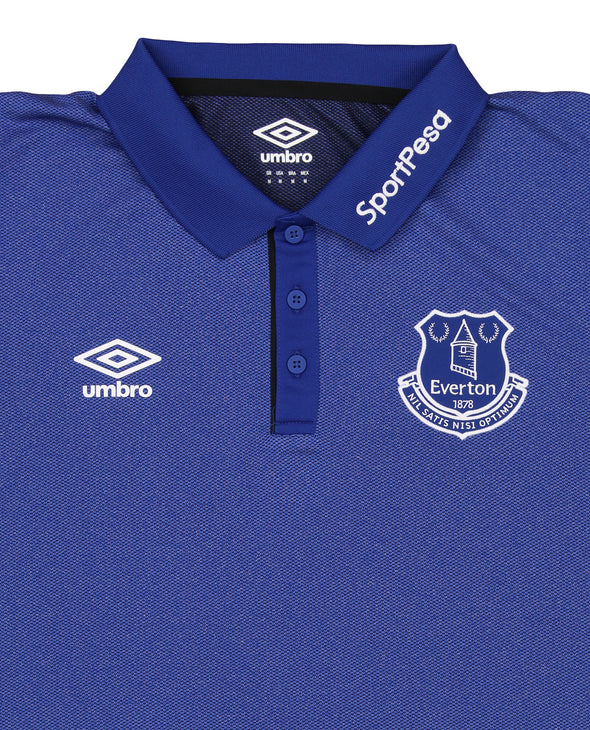 Umbro Men's Premier League Everton F.C. Training Polo Shirt, Sodalite Blue