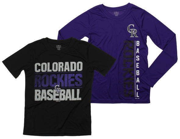 Outerstuff MLB Youth Colorado Rockies Fan Two Piece Performance T-Shirt Combo Set