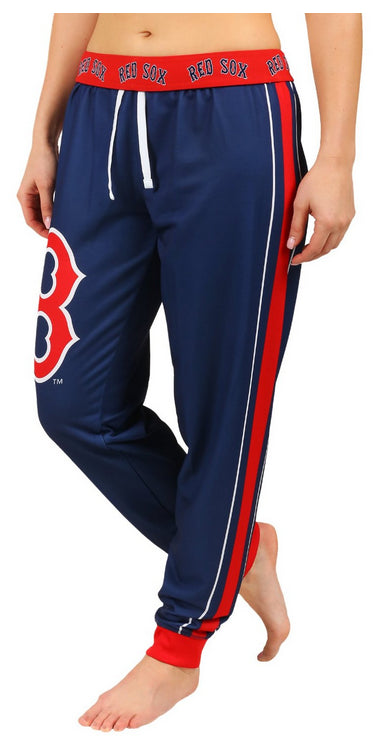 KLEW MLB Women's Boston Red Sox Cuffed Jogger Pants, Navy
