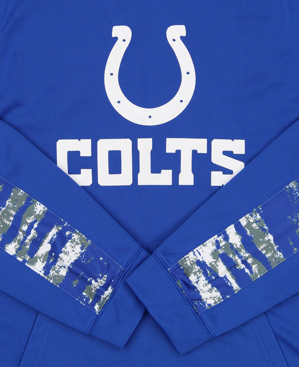 Zubaz NFL Men's Indianapolis Colts  Hoodie w/ Oxide Sleeves
