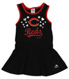 Outerstuff MLB Girls Toddler Cincinnati Reds Criss Cross Tank Dress, Black