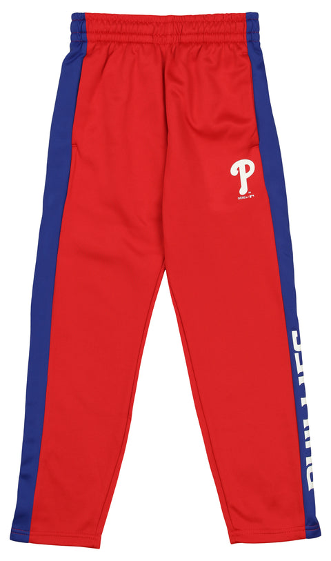 Outerstuff MLB Youth Boys (8-20) Philadelphia Phillies Side Stripe Slim Fit Performance Pant