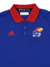 adidas NCAA Men's Kansas Jayhawks Team Color Coaches Polo, Royal Blue