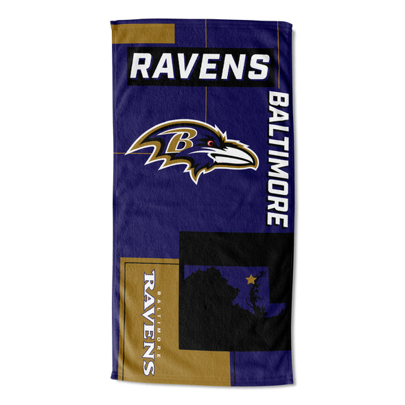 Northwest NFL Baltimore Ravens State Line Beach Towel