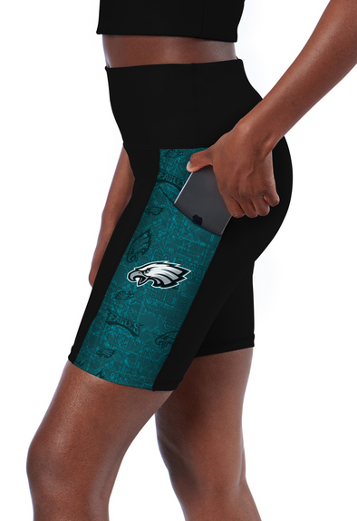 Certo By Northwest Women's NFL Philadelphia Eagles Method Bike Shorts, Black