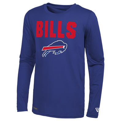 New Era NFL Men's Buffalo Bills 50 Yard Line Long Sleeve Poly Dri-Tek Tee