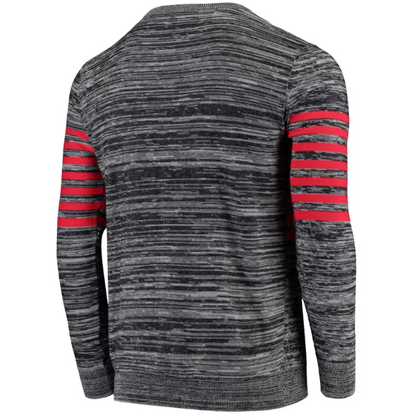 FOCO Men's NFL San Francisco 49ers Marled Knit Henley Long Sleeve Shirt