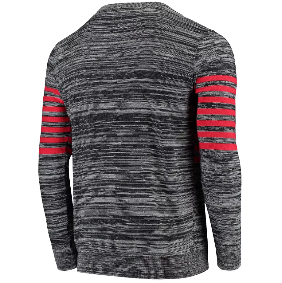 FOCO Men's Gray San Francisco 49ers Marled Knit Henley Long Sleeve T-Shirt Size: Small