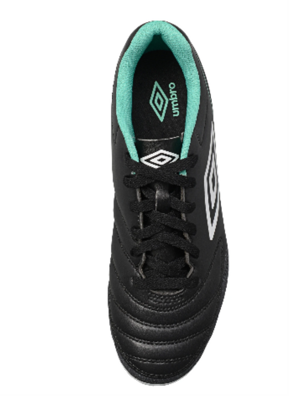 Umbro Juniors Youth Big Boys Classico VII Firm Ground Soccer Shoes, Black/White/Marine Green