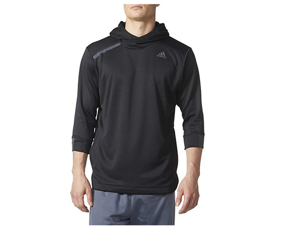 Adidas Men's Essentials 3/4 Sleeve Hooded Shirt, Color Options