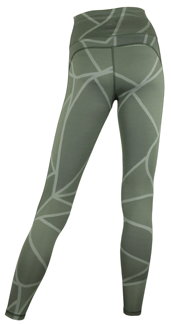Adidas Women's Believe This High Rise PK Tights, Legend Earth