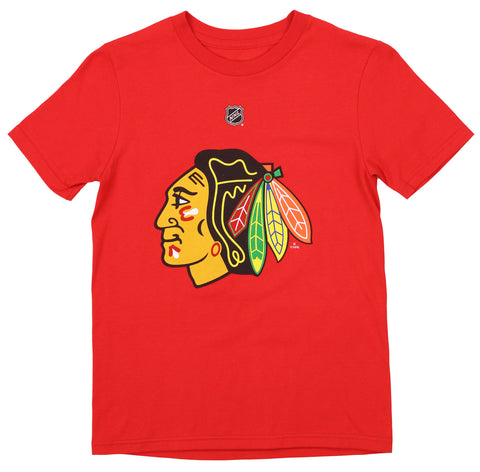 Reebok NHL Boys Youth Chicago Blackhawks Niklas Hjalmarsson #4 Short Sleeve Tee, Red