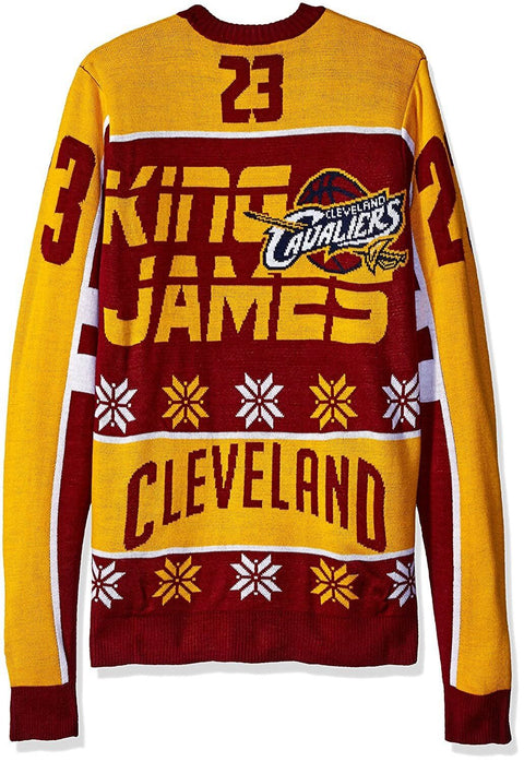 KLEW NBA Men's Cleveland Cavaliers Lebron James #23 Ugly Sweater