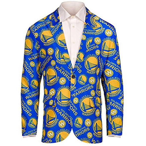 Forever Collectables NBA Men's Golden State Warriors Ugly Business Jacket, Blue
