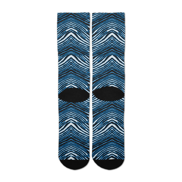 Zubaz By For Bare Feet NFL Youth Carolina Panthers Zubified Dress Socks, One Size