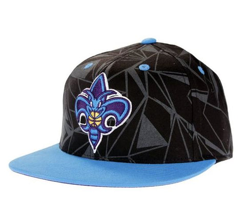Adidas NBA Basketball New Orleans Hornets Fashion Flex Fitted Hat Cap, Black