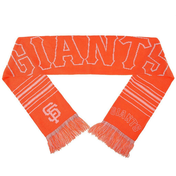 Forever Collectibles MLB San Francisco Giants Knit Wordmark Logo Fan Scarf, Orange