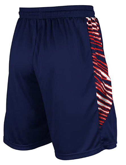 Zubaz NFL Men's New England Patriots Team Logo Active Zebra Shorts