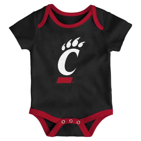 Outerstuff NCAA Infant Cincinnati Bearcats Champs 3-Pack Creeper Set
